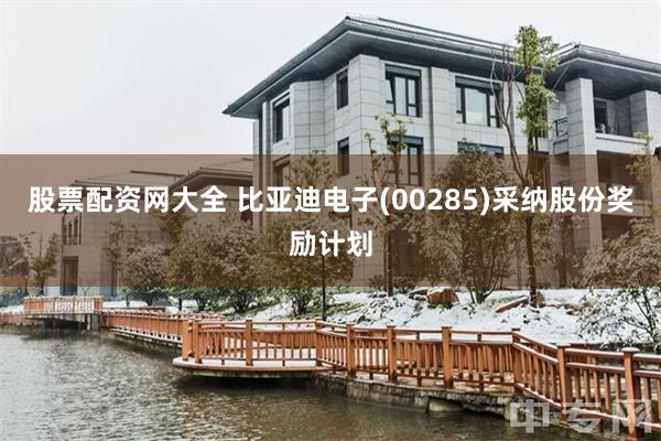 股票配资网大全 比亚迪电子(00285)采纳股份奖励计划
