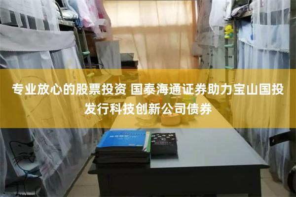 专业放心的股票投资 国泰海通证券助力宝山国投发行科技创新公司债券