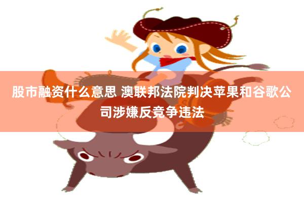 股市融资什么意思 澳联邦法院判决苹果和谷歌公司涉嫌反竞争违法