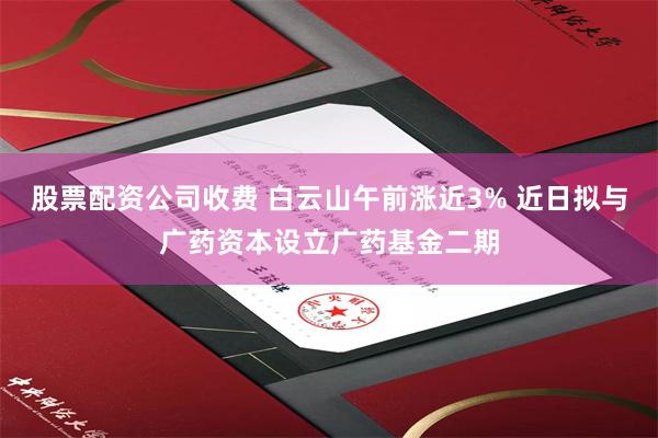 股票配资公司收费 白云山午前涨近3% 近日拟与广药资本设立广药基金二期