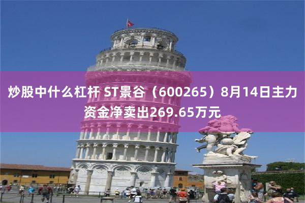 炒股中什么杠杆 ST景谷（600265）8月14日主力资金净卖出269.65万元