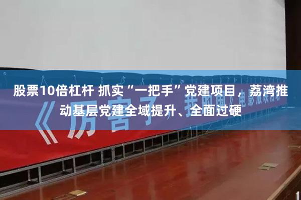 股票10倍杠杆 抓实“一把手”党建项目，荔湾推动基层党建全域提升、全面过硬