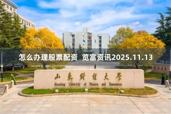 怎么办理股票配资  览富资讯2025.11.13