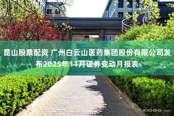 昆山股票配资 广州白云山医药集团股份有限公司发布2025年11月证券变动月报表