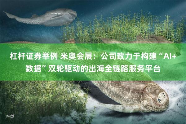 杠杆证券举例 米奥会展：公司致力于构建“AI+数据”双轮驱动的出海全链路服务平台