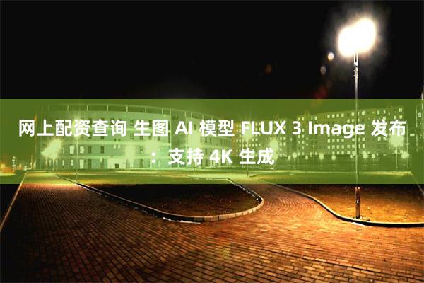 网上配资查询 生图 AI 模型 FLUX 3 Image 发布：支持 4K 生成